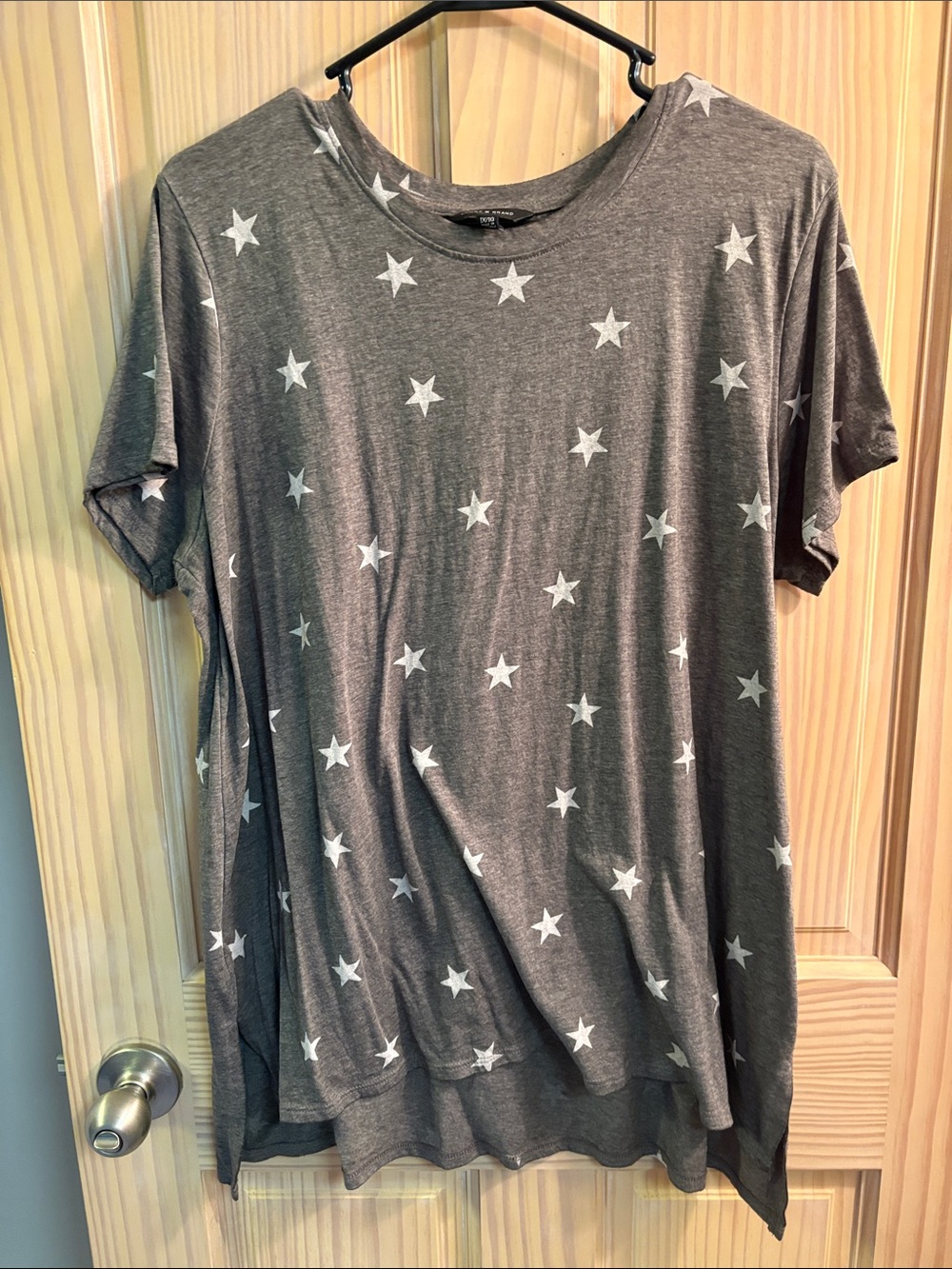 Lucky Brand Gray Tee with White Star Print